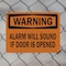 Signmission Alarm Will Sound If Door Is Opened OSHA Warning Sign, Plastic, 14in W x 10in L, 2PK OS-2PACK-WS-P-1014-L-19642 - alternate 3